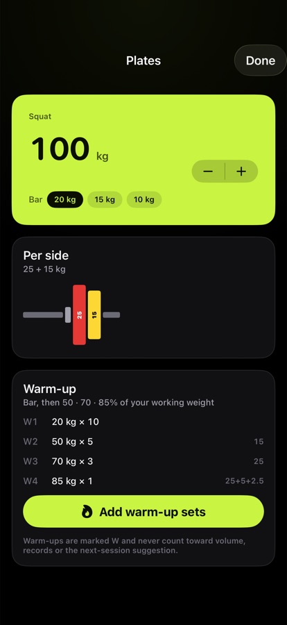 Plate calculator
